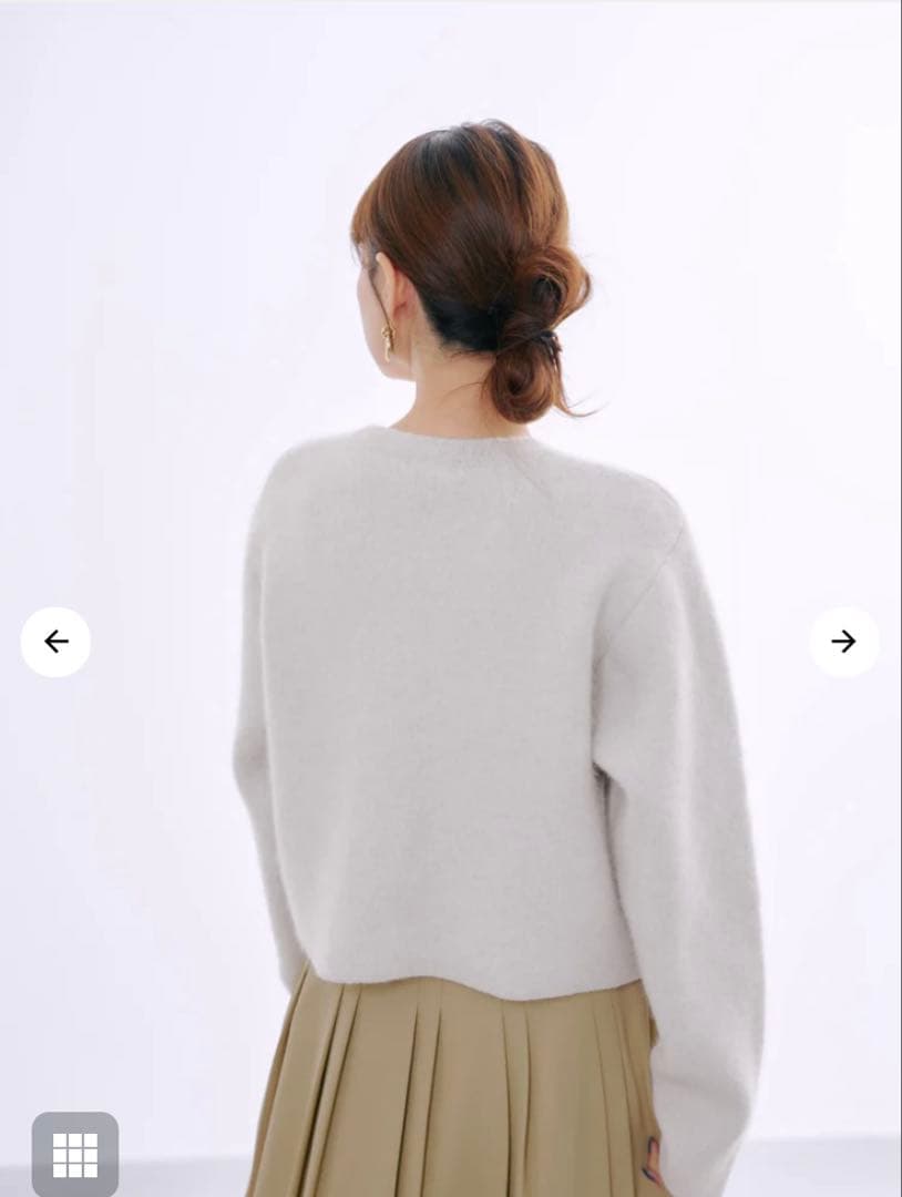 COHINA コヒナ フォックスアンゴラダブルフェイスニットジャケット