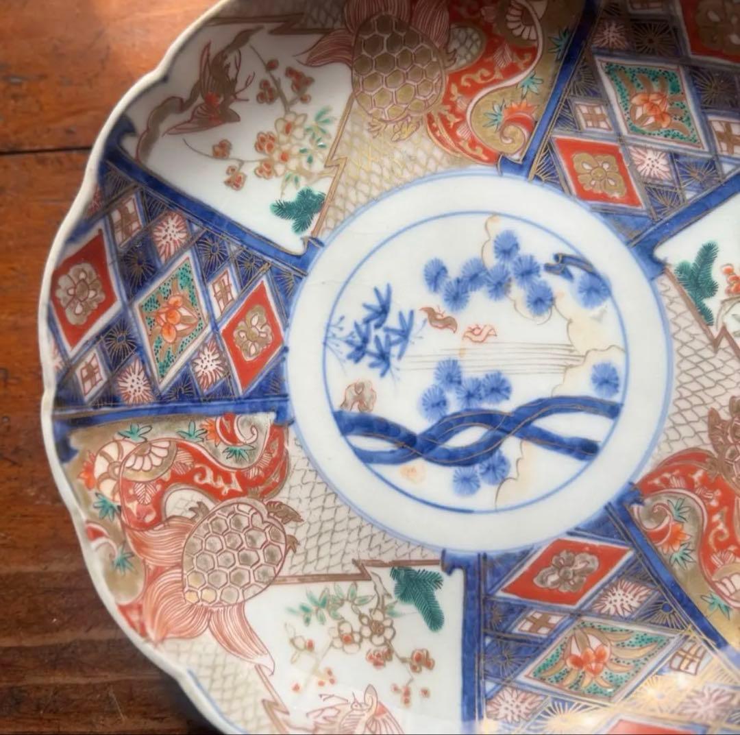 ご注文用　おまとめ2枚　骨董皿　伊万里　金襴小皿　葛籠文　お雛様