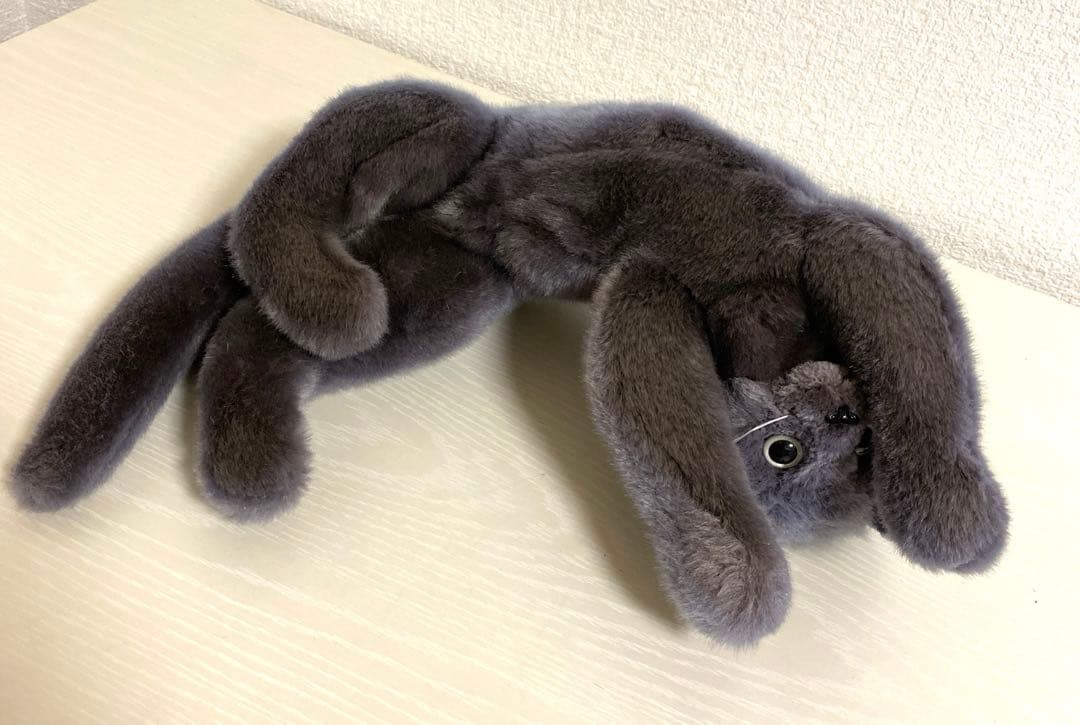 m*q様 希少 当時物 童心 グレー 猫 ぬいぐるみ 日本製 dousin 昭和