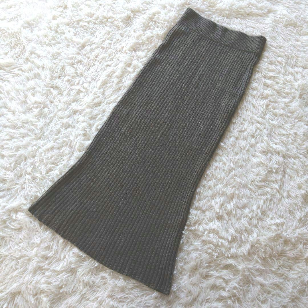 カシミヤ100✨ドゥーズィエムクラス　cariaggi　リブニット　スカート