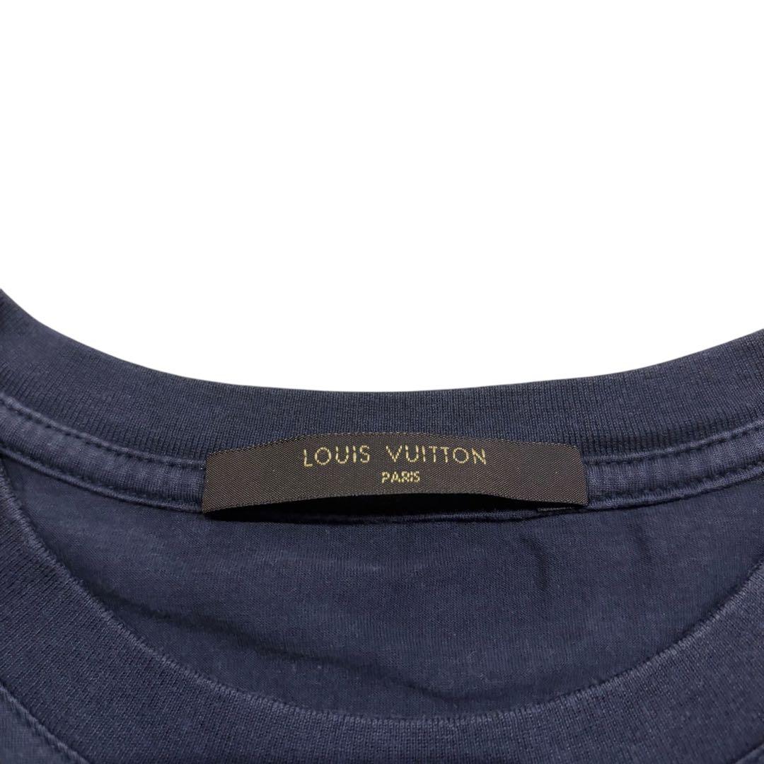 【至高の1枚】ルイヴィトン 背面シグネチャー ロゴ Tシャツ ブラック　L