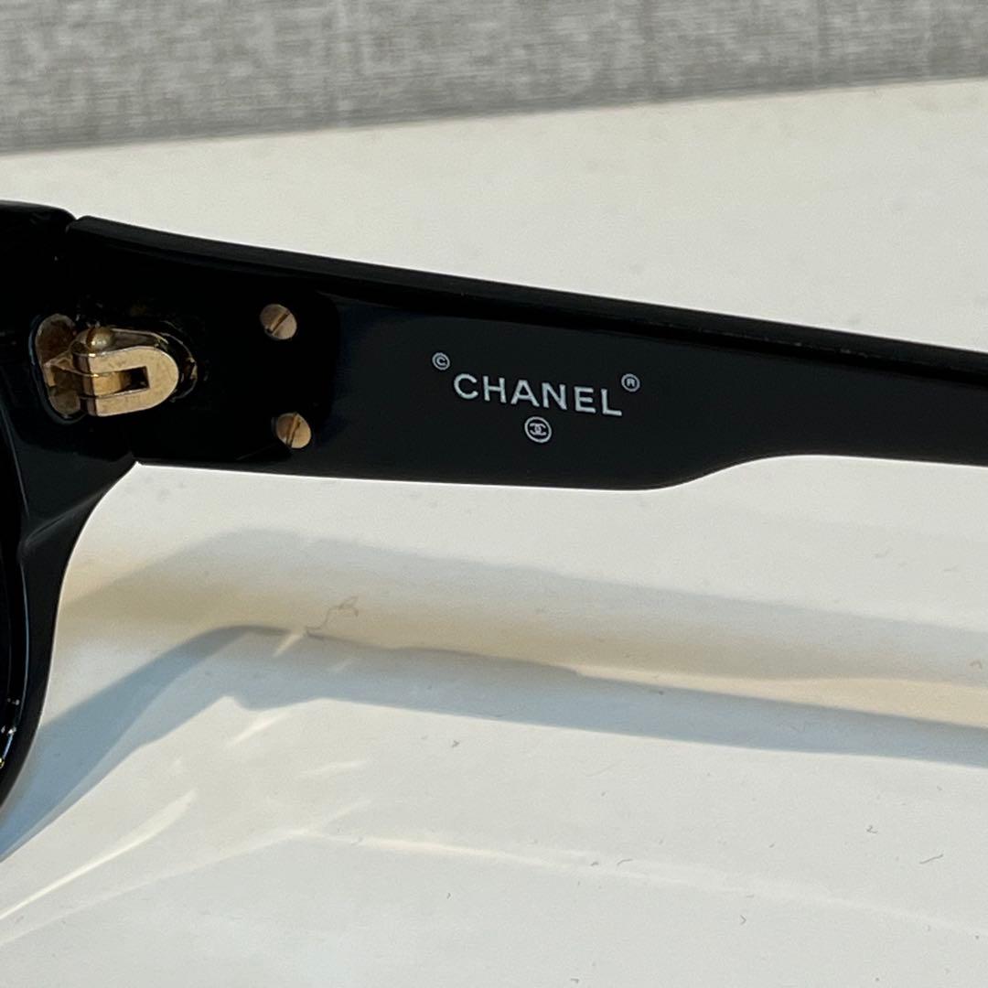 シャネル CHANEL ココマーク サングラス 金ロゴ ブラック CC