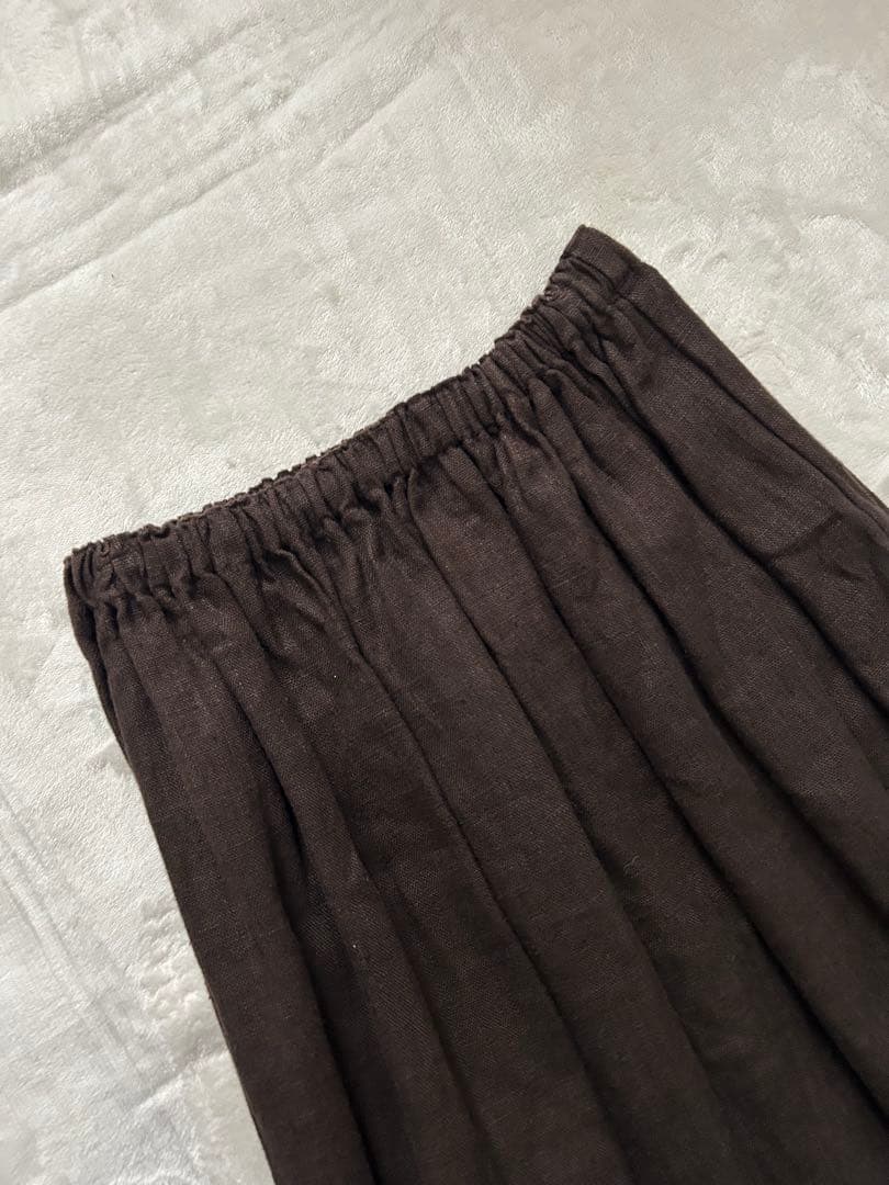 【未使用】fog linen work 麻100% スカート