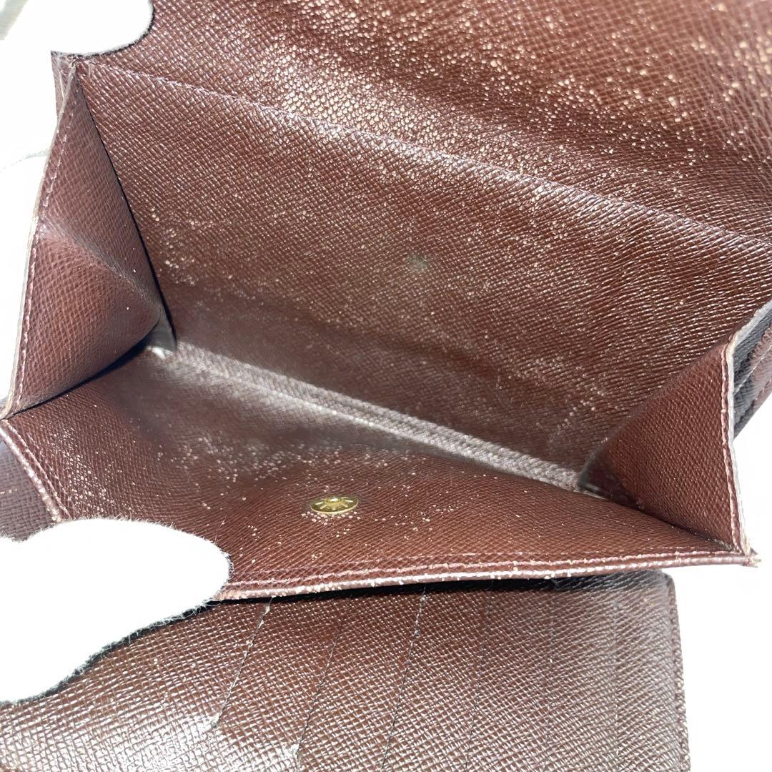 LOUIS VUITTON ルイヴィトン　ダミエ　折り財布　ブラウン　レザー