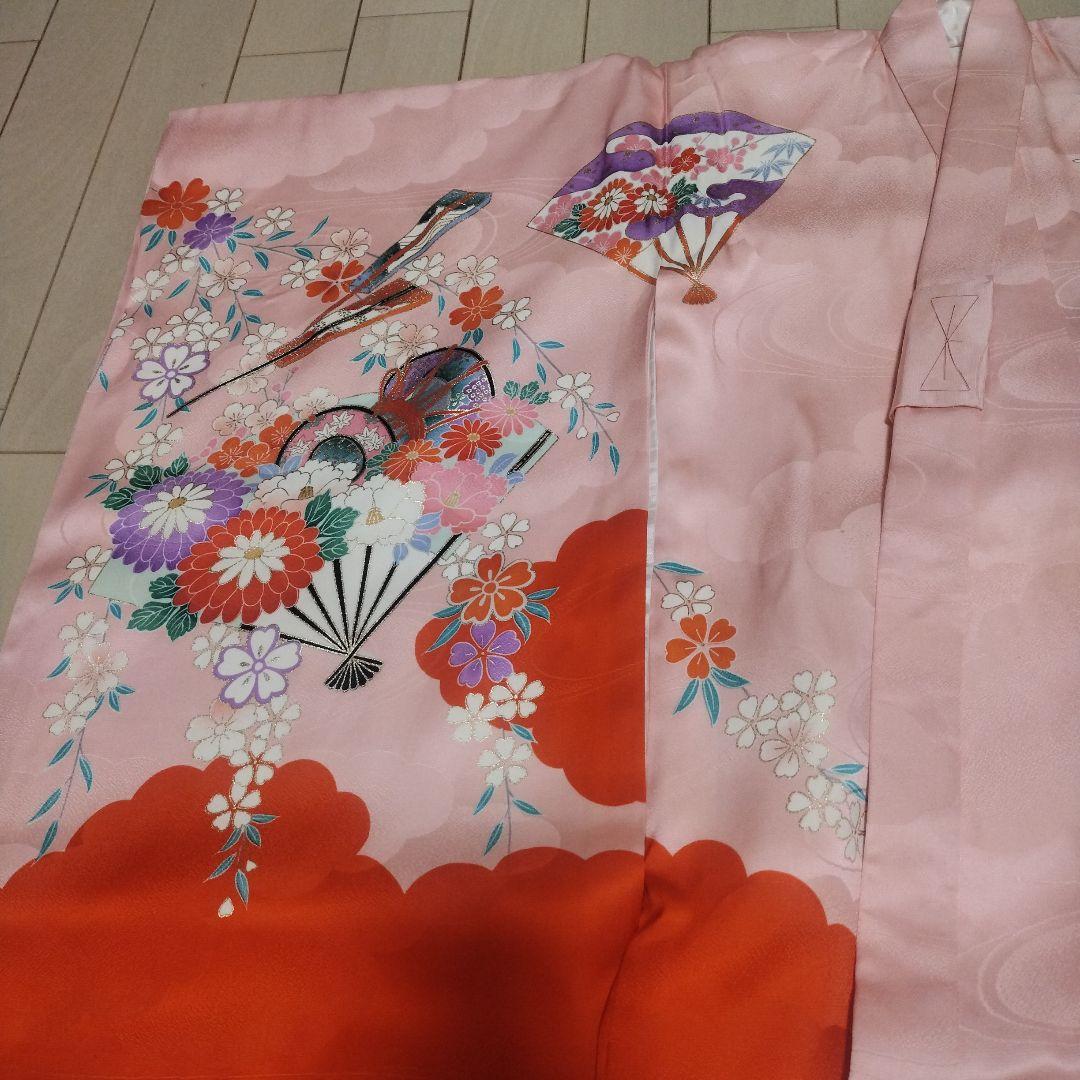 ❀女児 豪華、初参り お着物 牡丹 扇等々
