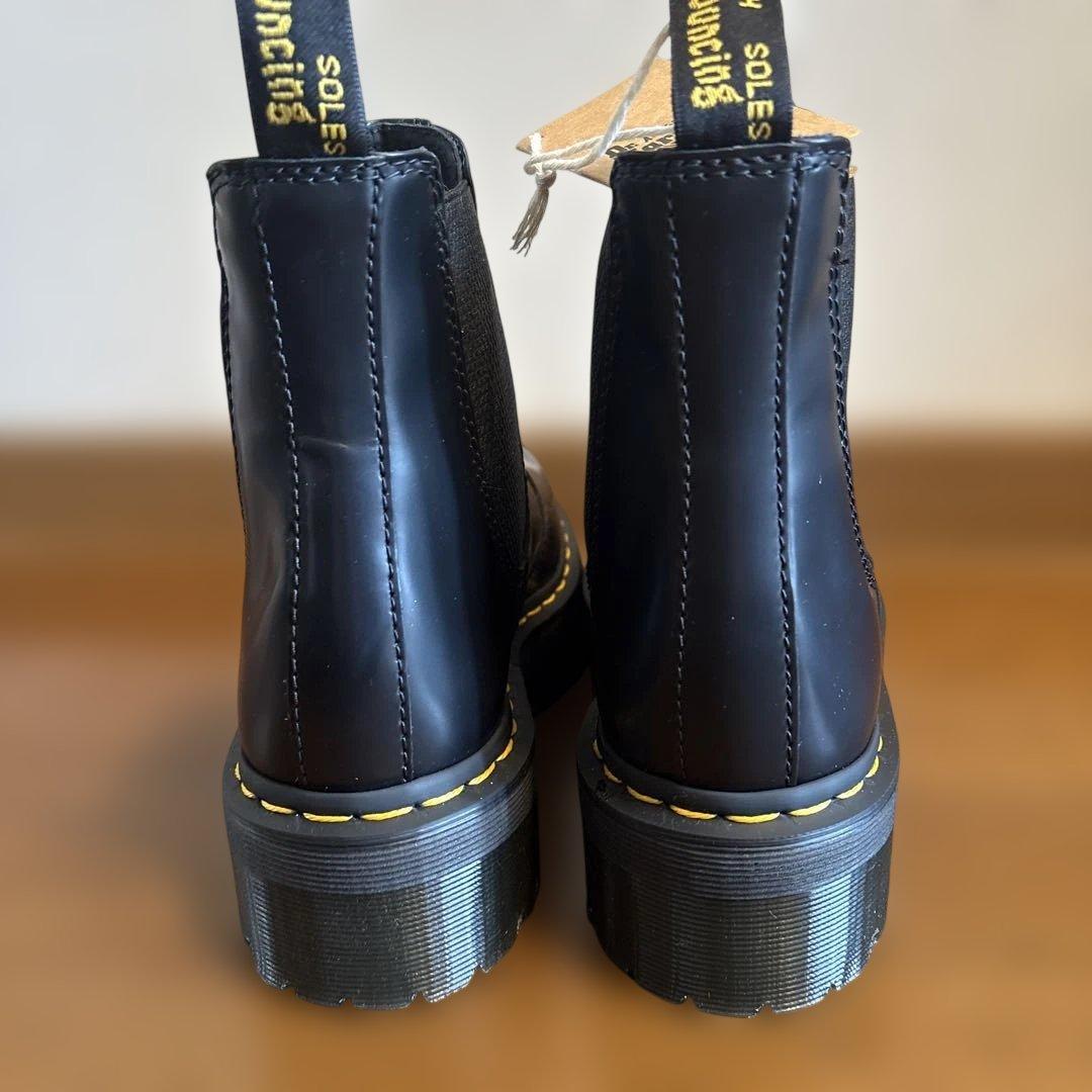 値下げ【新品】Dr. Martens サイドゴア　厚底チェルシー　UK6 25㌢