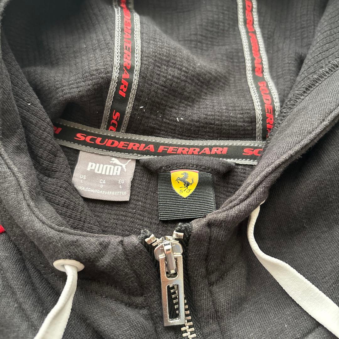 【希少サイズ】PUMA × Ferrari セットアップ XL 黒×赤 ロゴ刺繍