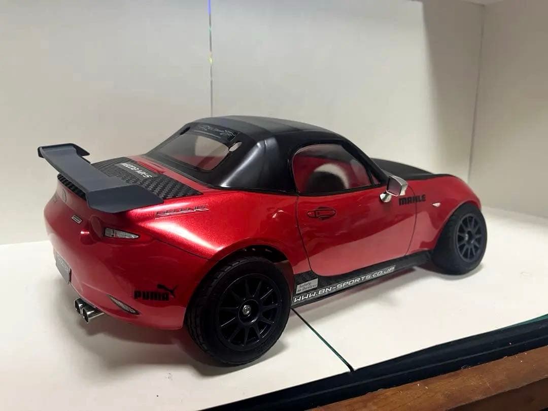 ラジコン 1/10 タミヤXB マツダ ロードスター レッドボディとタイヤセット