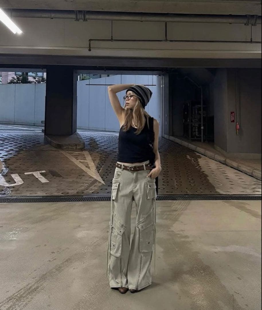 パンツ LAGUA GEM WIDE FLARE CARGO PANTS