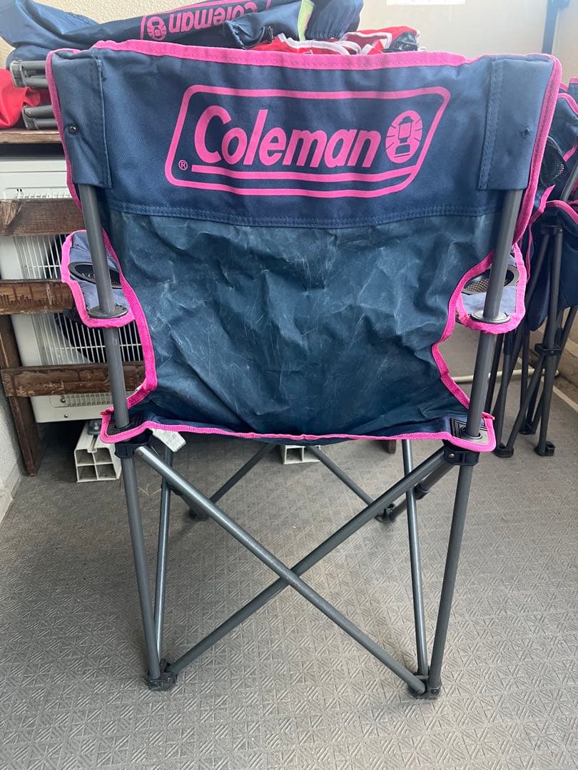 Coleman コールマン　4脚セット　ネイビー×2 レッド×2