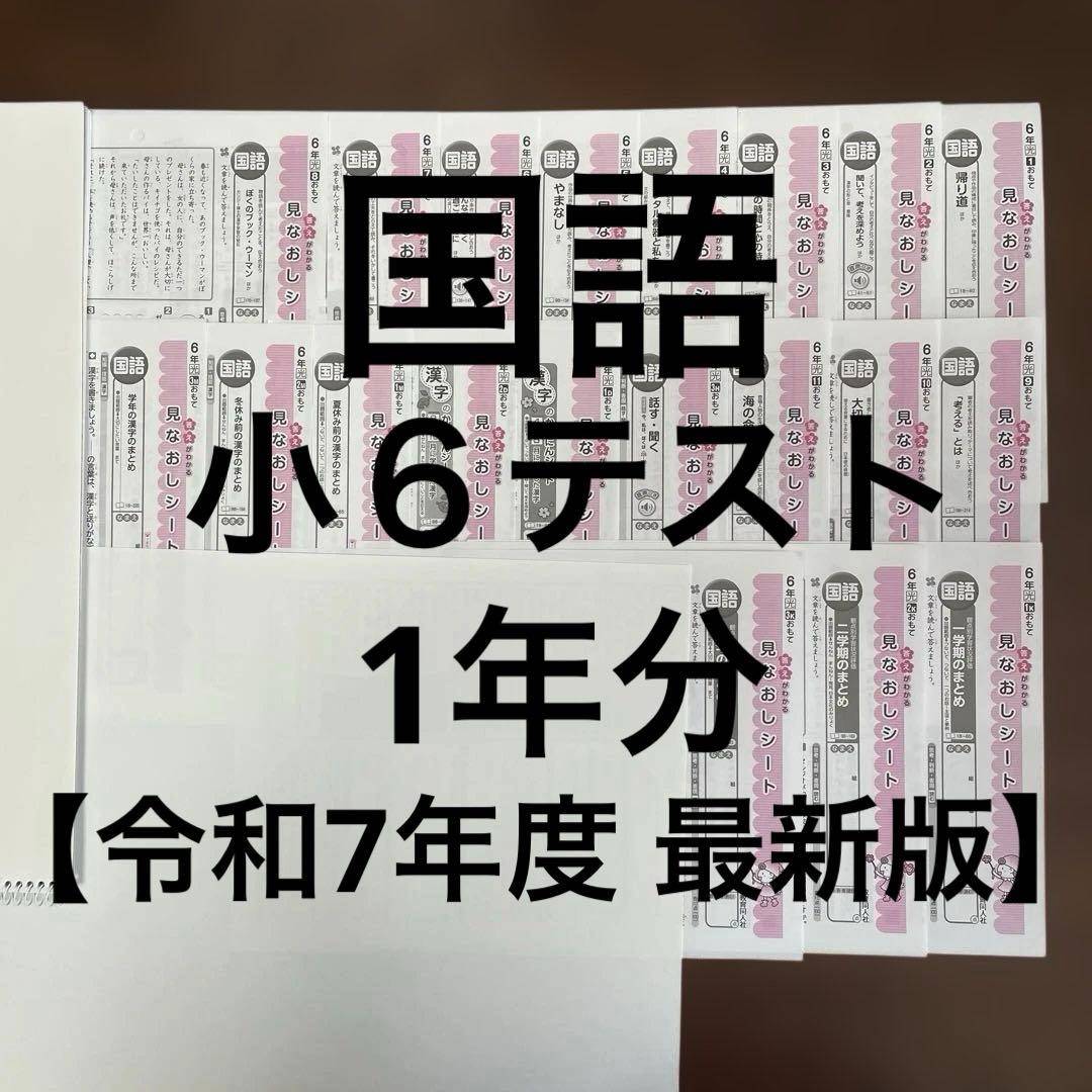 【最新版】小学6年　国語　テスト　答え令和7年度　１年分
