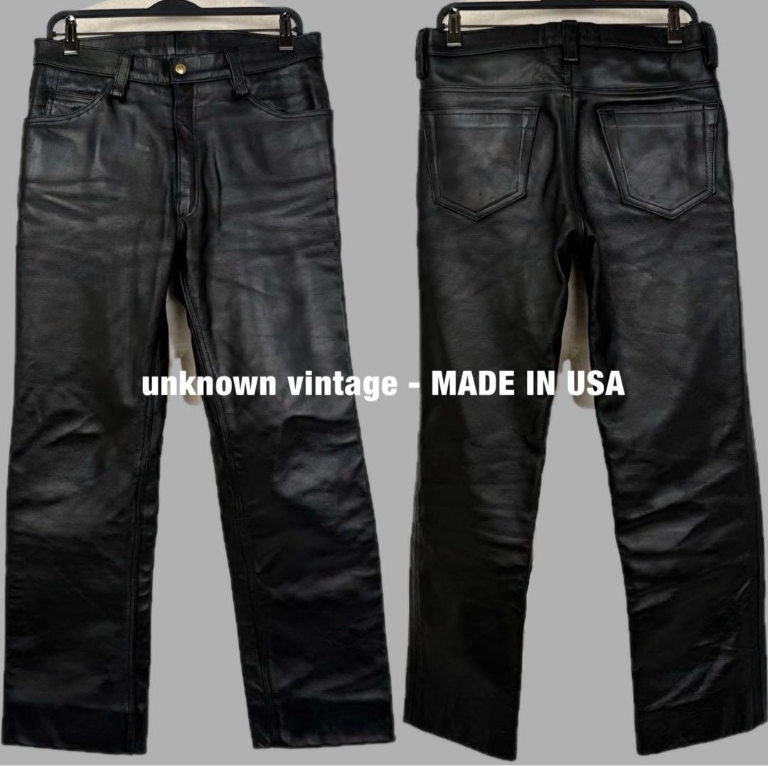 80s 90s USA製 w34 TALON 牛革 レザーパンツ vintage