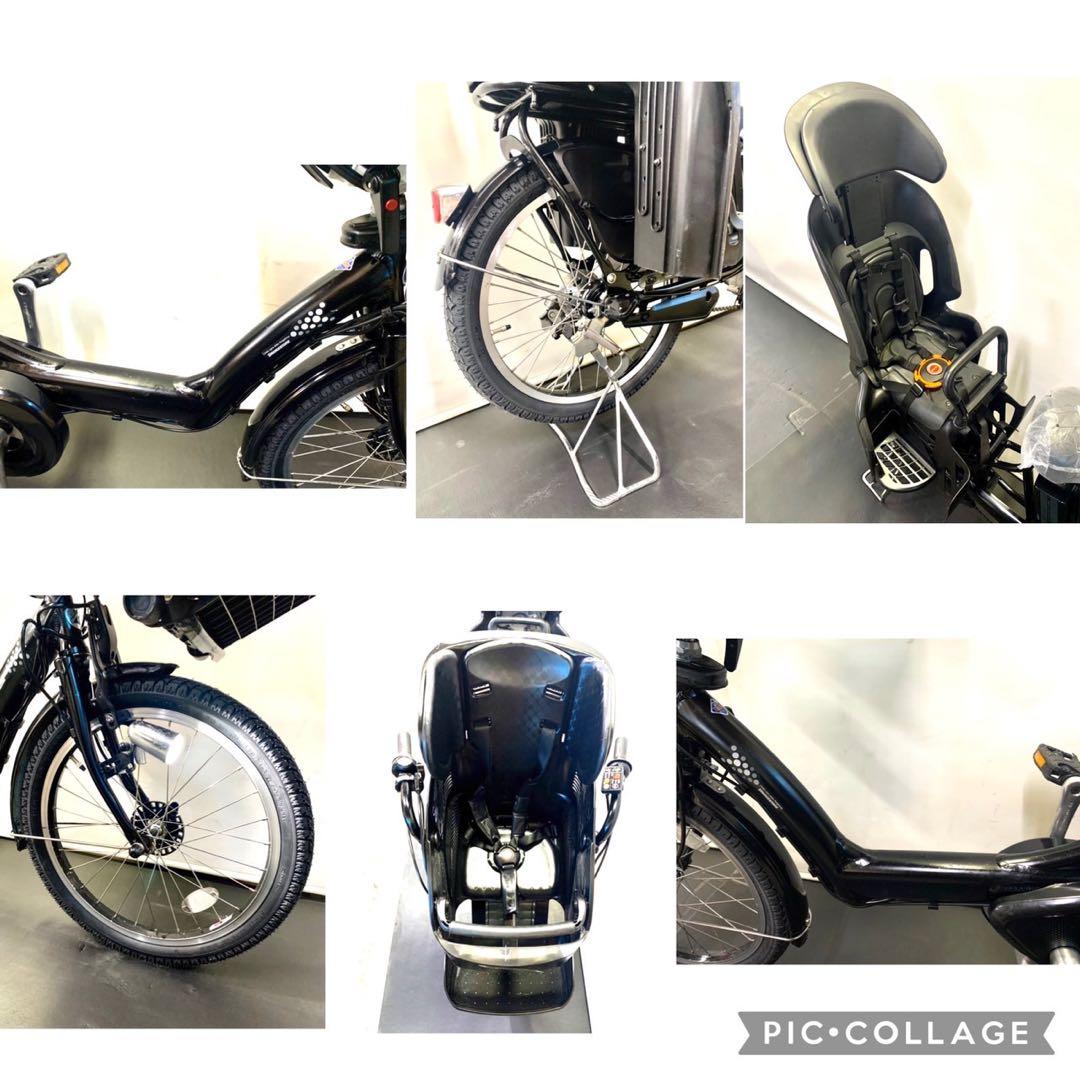 1年保証　ブリヂストン　20インチ　子供乗せ　黒色　人気　電動アシスト自転車