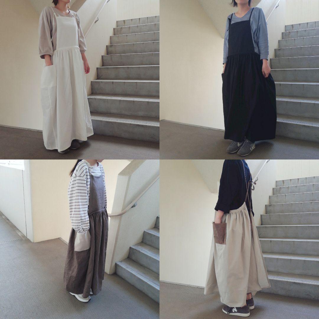 3wayエプロン◯リネンブラック