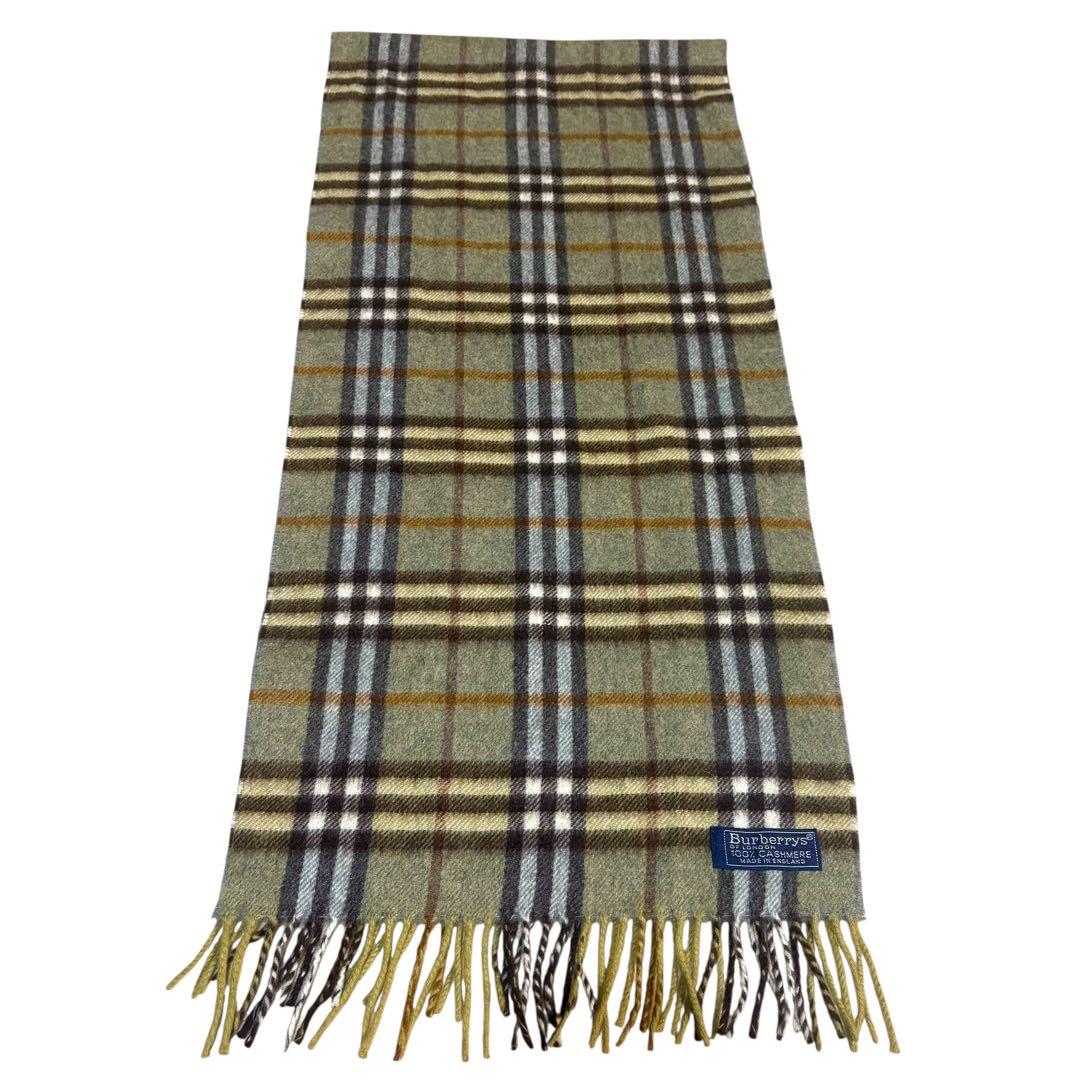 Burberry’s バーバリー マフラー ノバチェック カシミヤ イエロー
