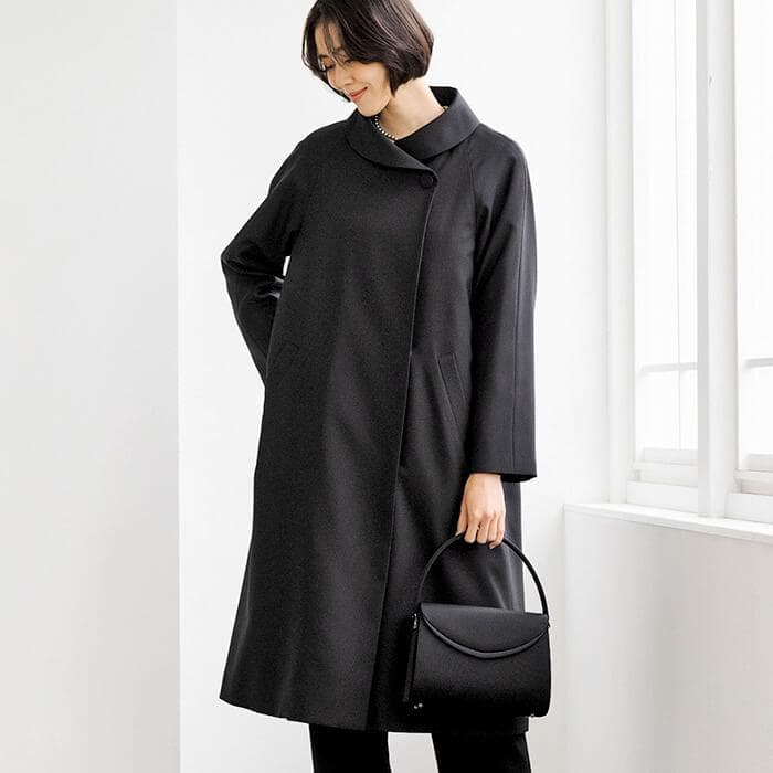 完売 東京ソワール ショールカラー ライナー付 ロングコート フォーマル 現行品