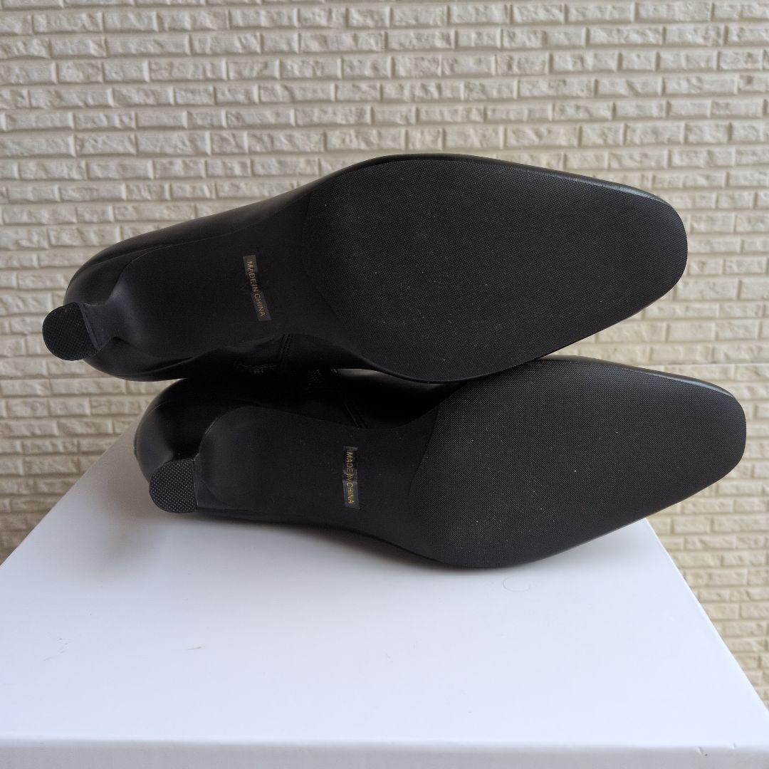 完売ルタロン フレンチスクエアショートブーツ 6cm ブラック 新品