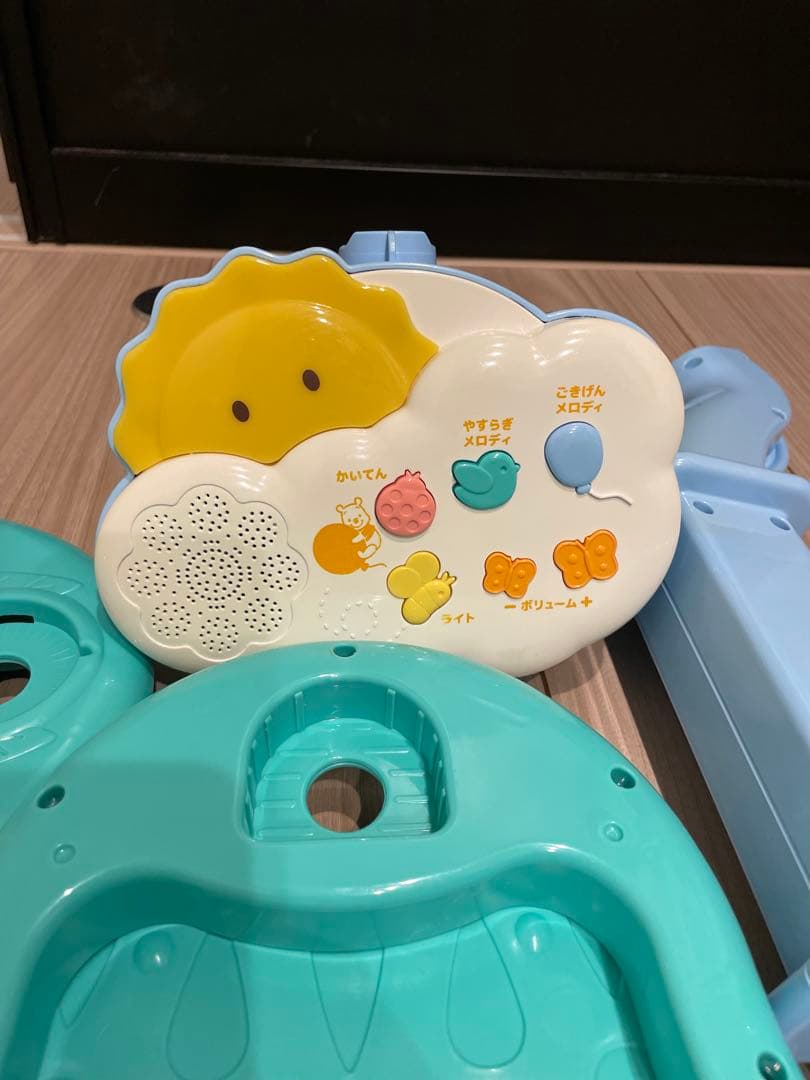 【美品】プーメリー　くまのプーさん選べる回転6WAY ジムにへんしんメリー