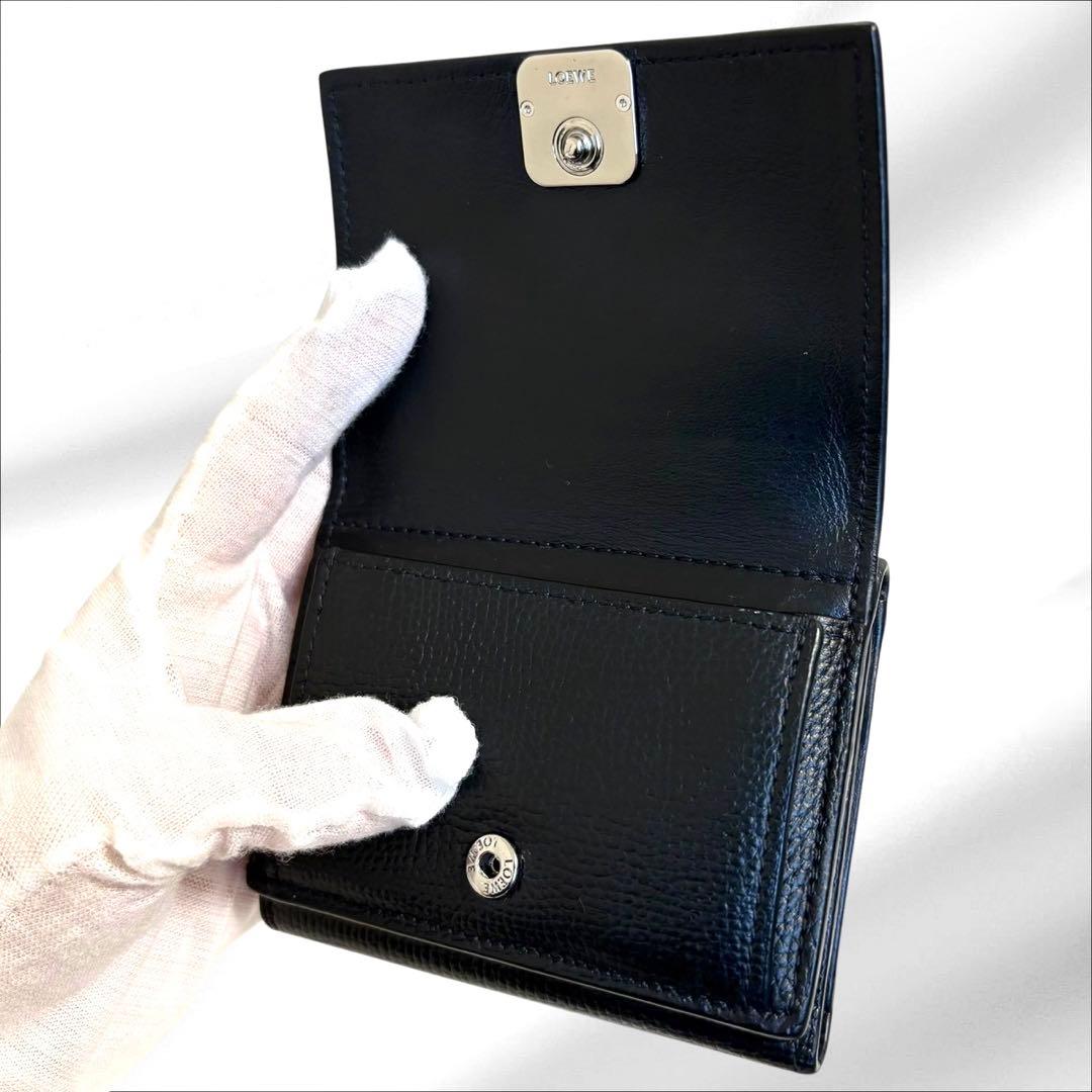 極上美品✨ LOEWE アナグラム バーティカル ウォレット スモール ブラック