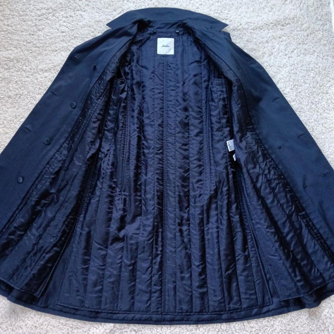 美品　Leilian レリアン　中わたライナー付きトレンチコート　日本製　紺