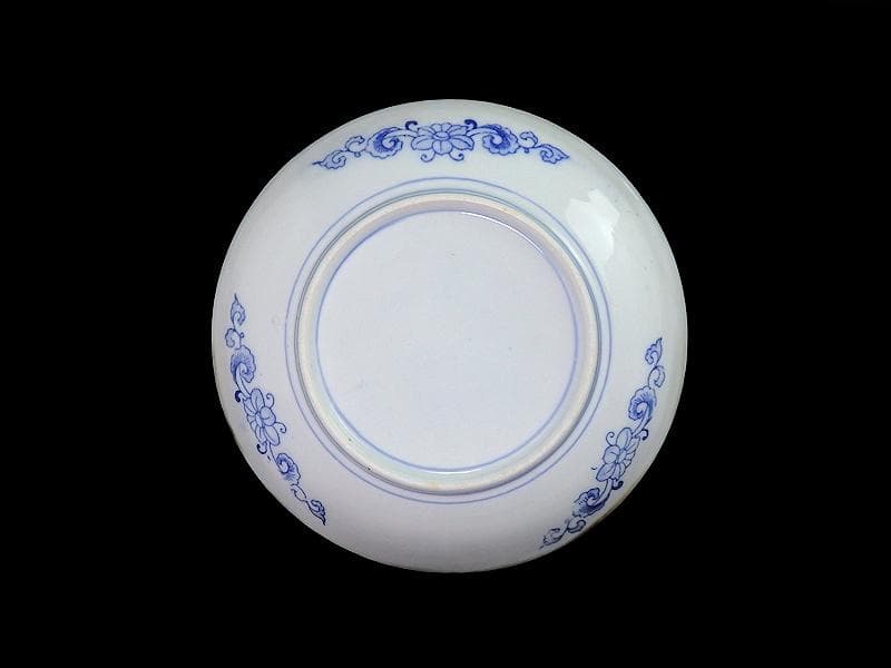 伊万里　染付　印判　鳳凰に龍の図　７寸皿　E625AS-fbvl