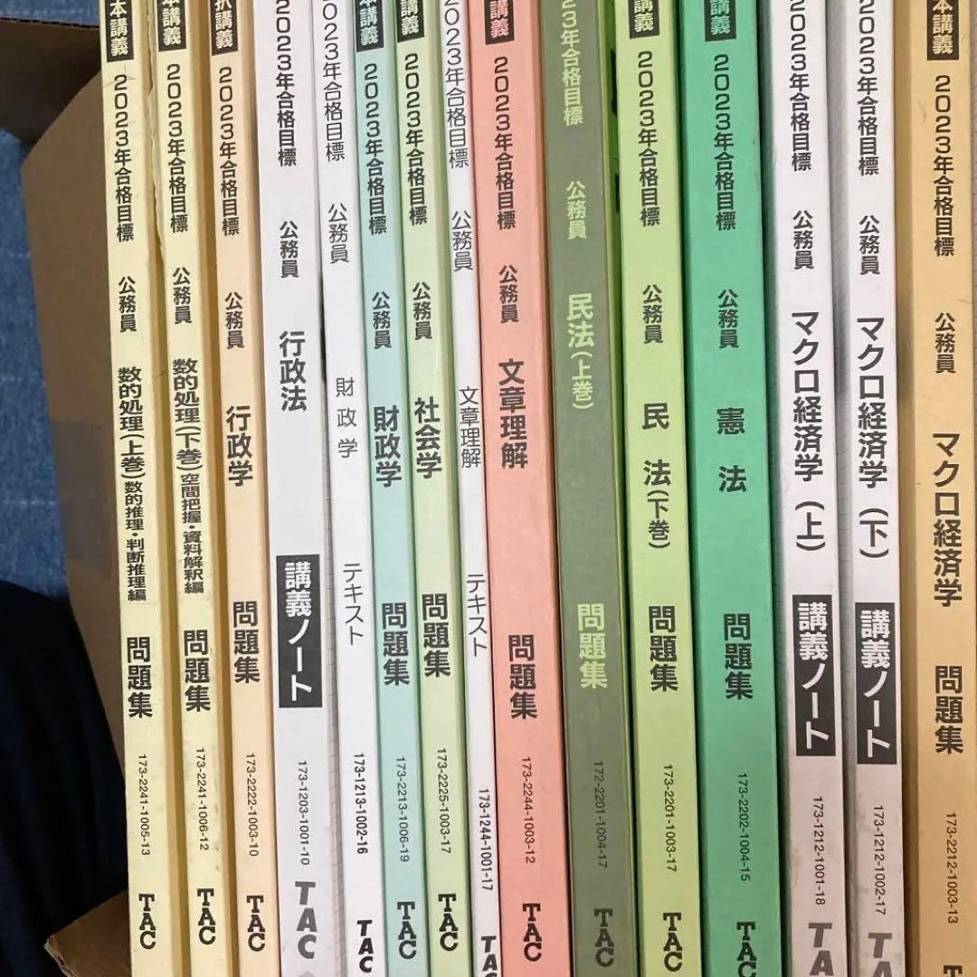 国家一般職・地方上級レベル対応　TAC 教科書問題集セット