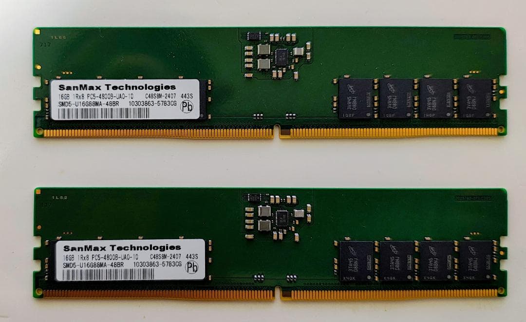 サンマックス　DDR5 メモリ32GB(16GB×2枚)