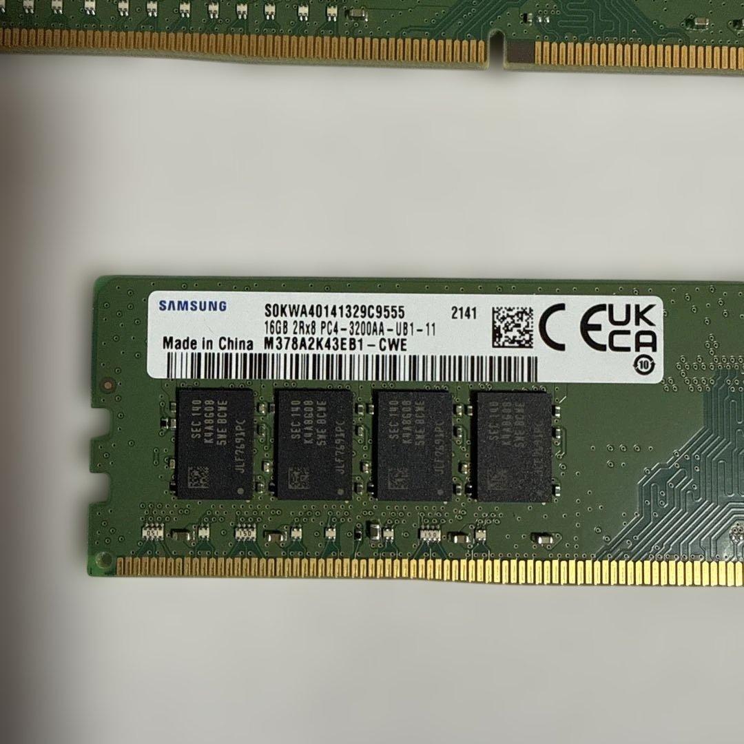 SAMSUNG 16GB DDR4 メモリ M378A2K43BB1-11