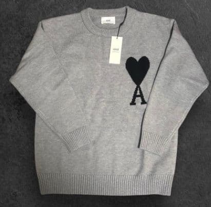 AMI PARIS グレー ニットセーター L