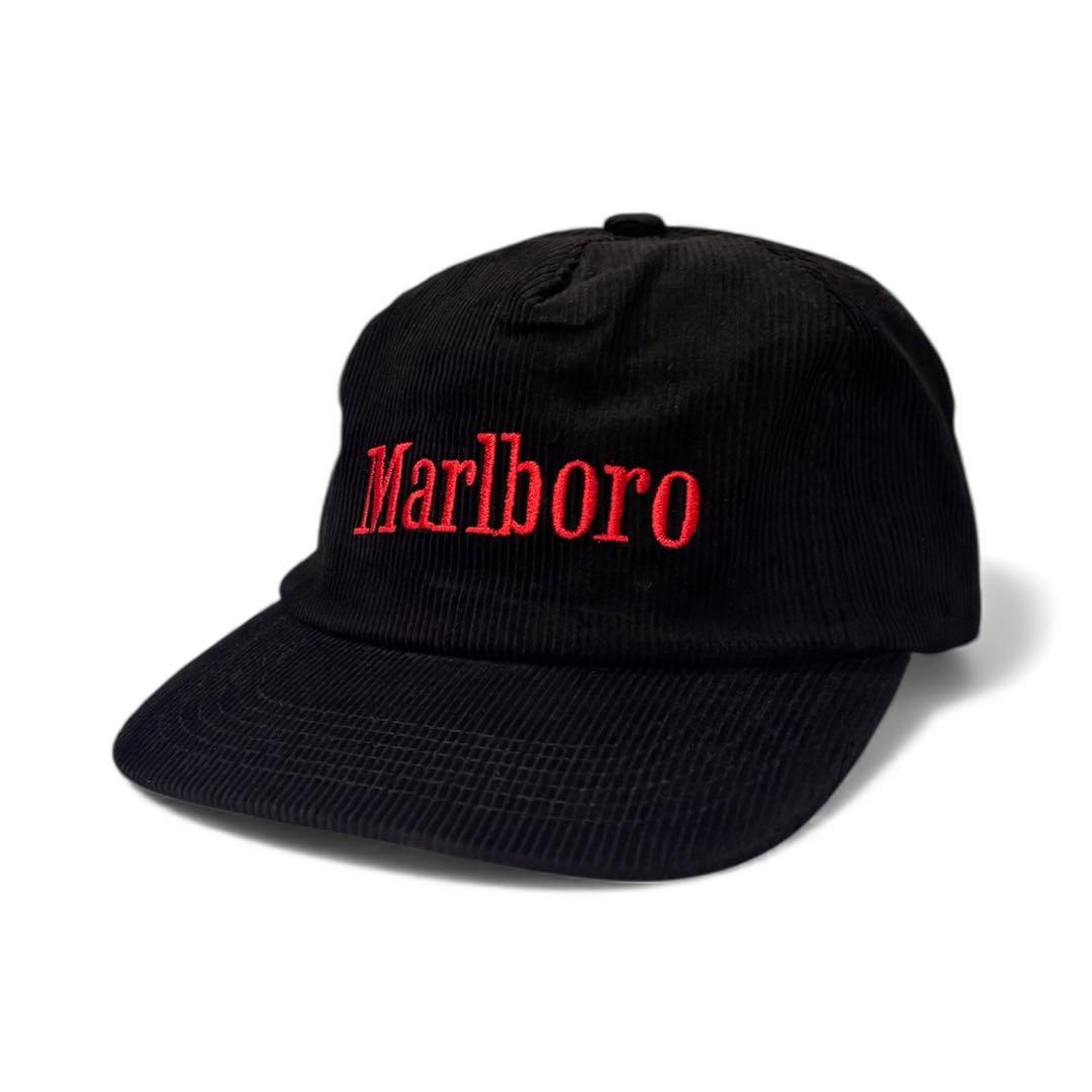 Marlboro Blackマルボロ コーデュロイキャップ CAP 赤刺繍