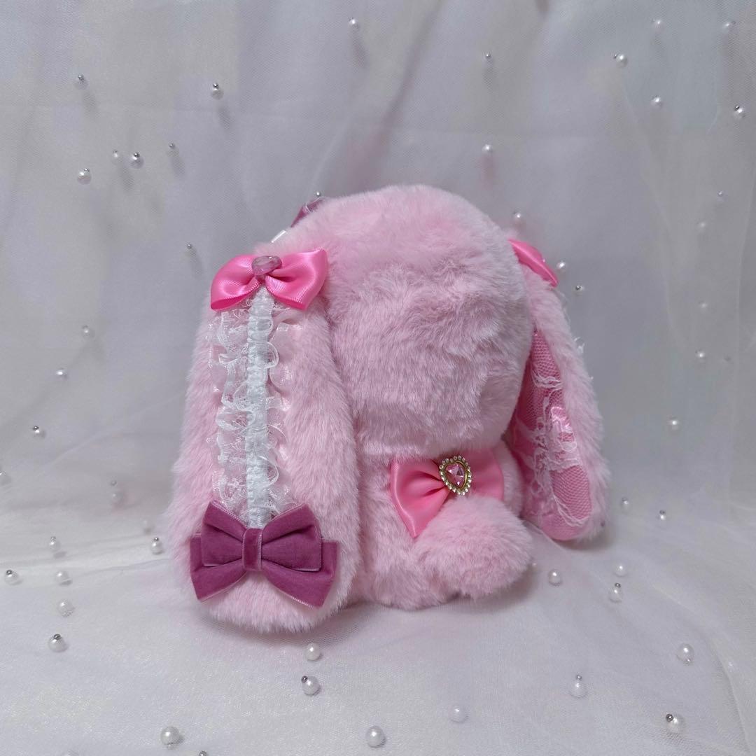 ぬい服 15~16cm おすわり きぐるみ うさぎ ピンク