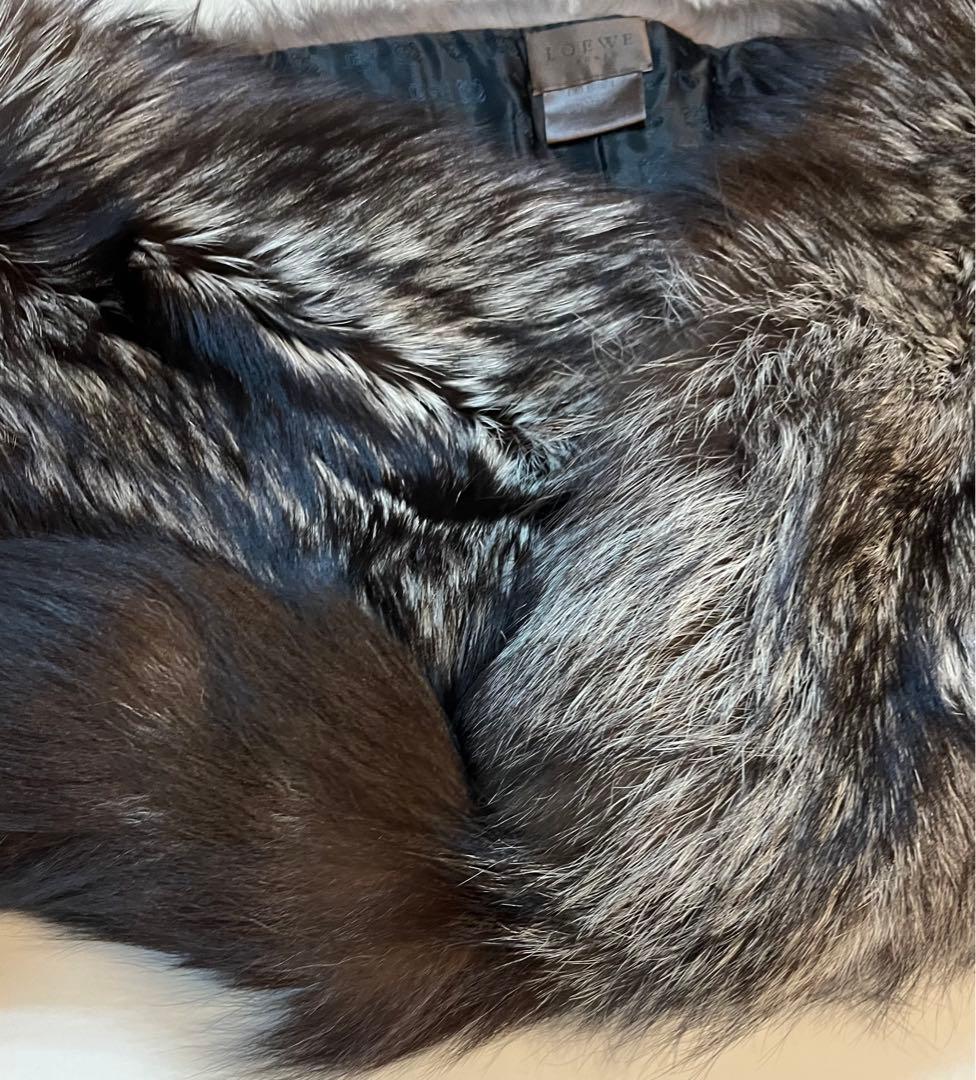 美品☆LOEWEロエベ シルバーフォックスファー ストール　ショール