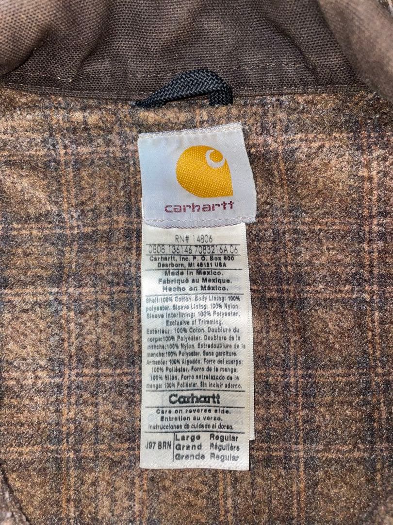 値下げOK　希少 Carhartt デトロイトジャケット 企業ロゴ入り