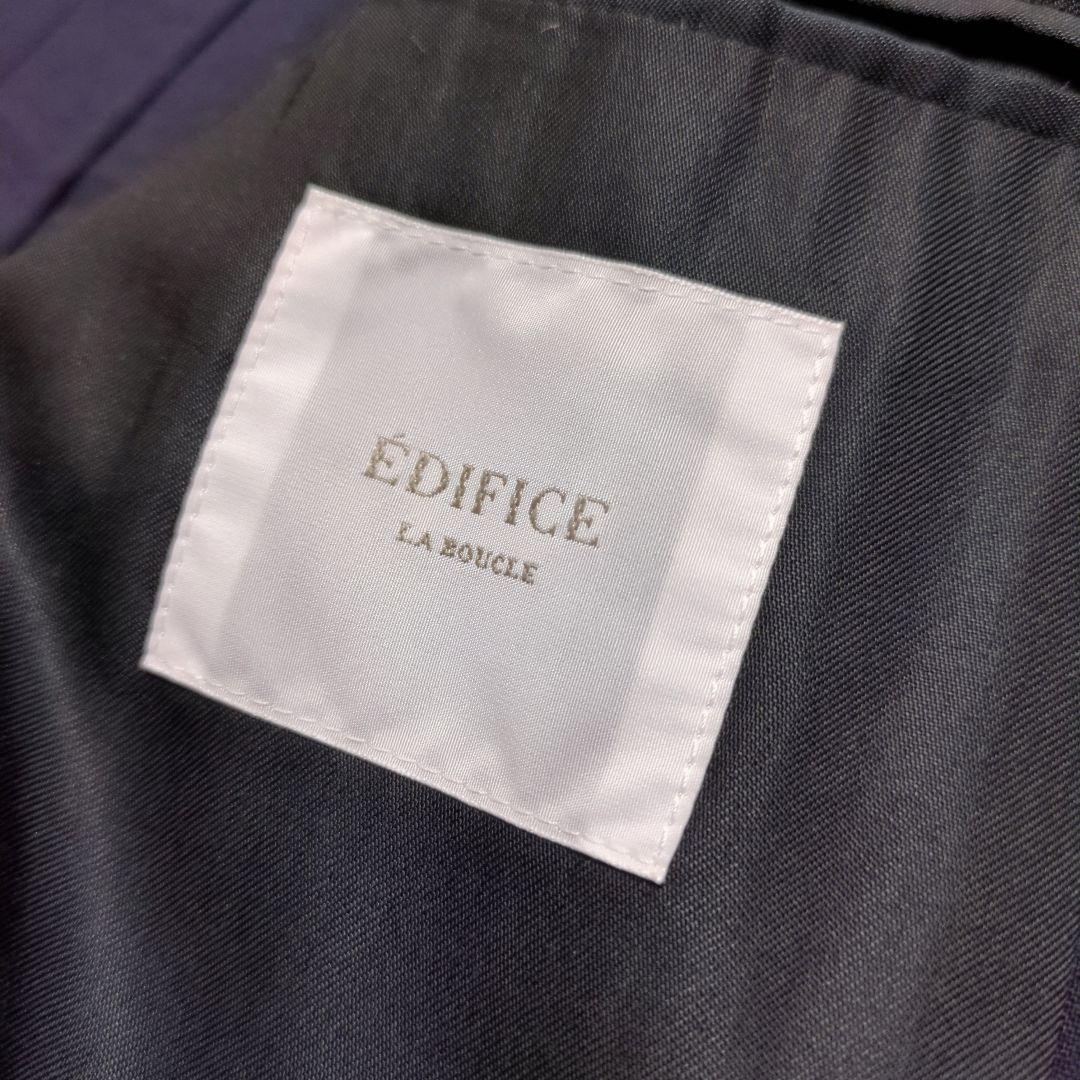 美品！EDIFICE　紺ブレザー　サイズ46　M　銀ボタン