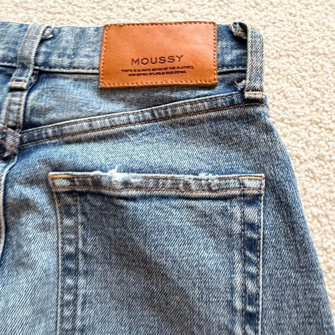 MOUSSY MVS FLARE デニム 24 フレアパンツ ブルー