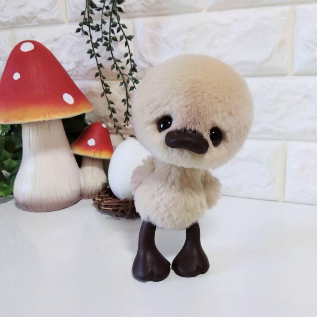 アートドール✽ぬいぐるみ✽立っち固定✽カモのぴっぴちゃん✽中サイズ