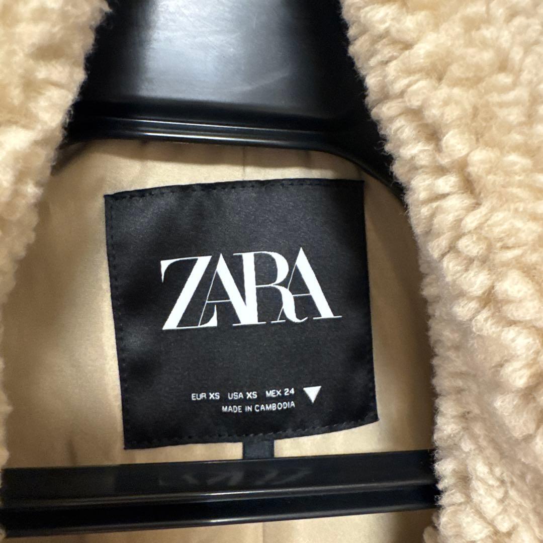 ZARA エクストラロングフェイクボアコート