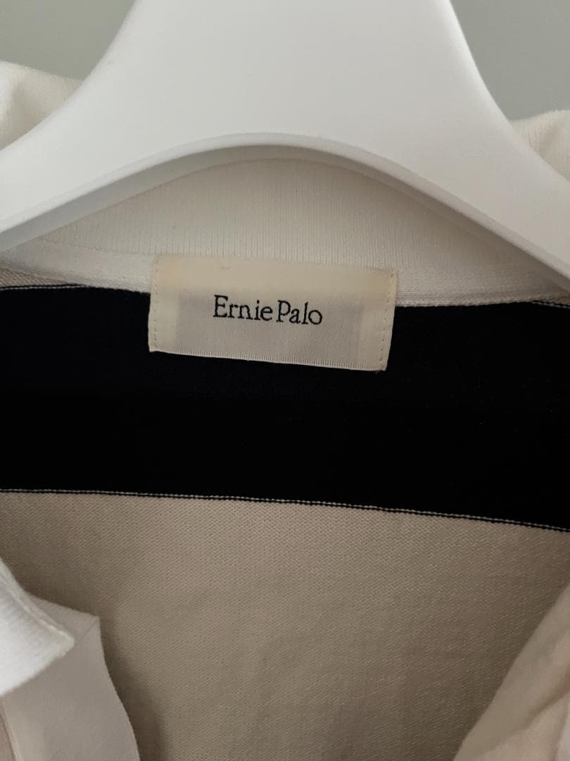 18 Ernie Palo ストライプ 長袖ポロシャツ
