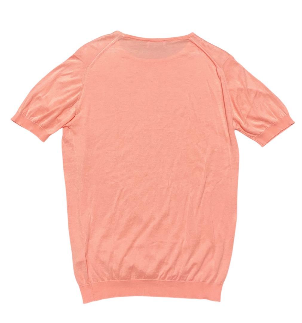 JOHN SMEDLEYジョンスメドレー半袖ニットTシャツ　Mサイズ　送料無料)