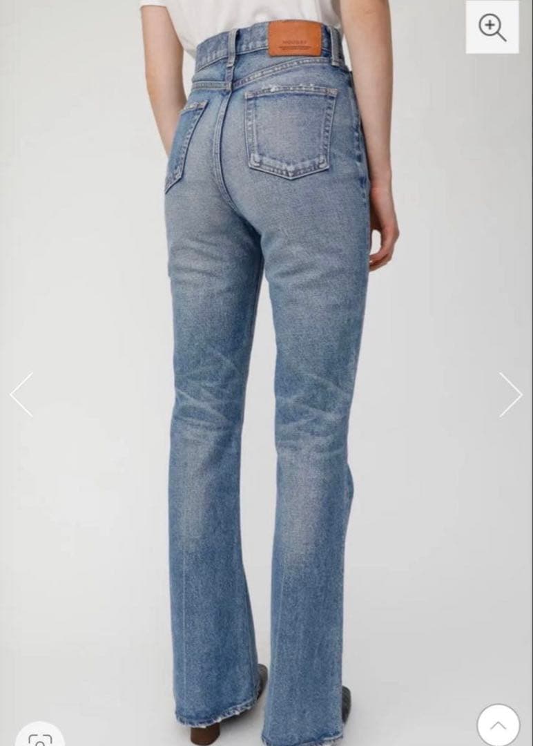 moussy mvs フレアパンツ 24inch ブルー
