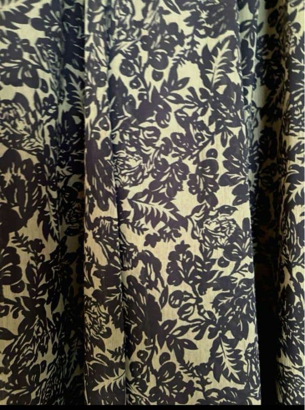 (新品.未使用)　23区 ネイビー フラワープリント フレアスカート