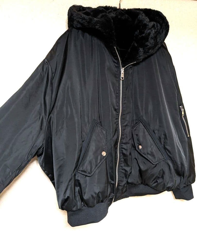 ZARA　ボアブルゾン　リバーシブル　MA-1　美品　ボンバージャケット　ファー