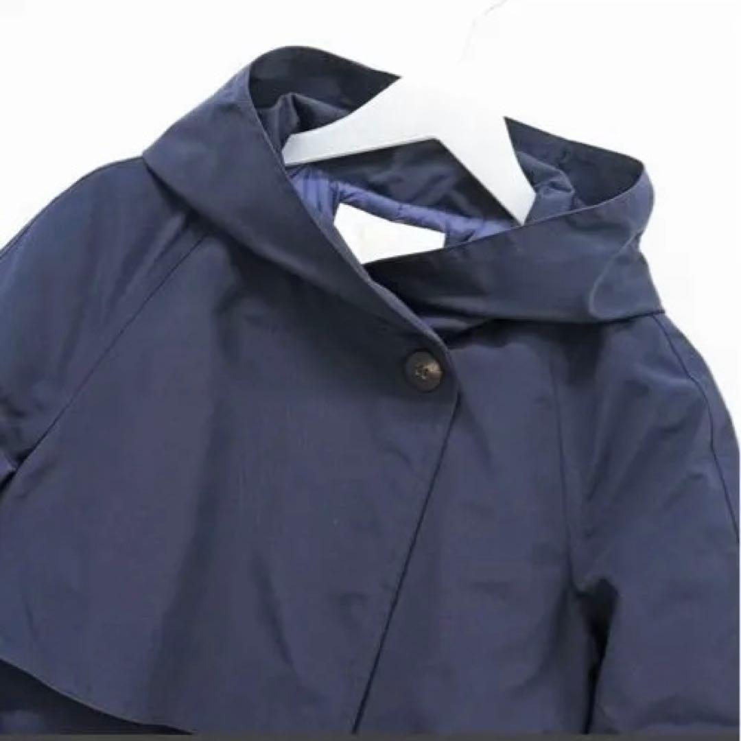 新品　ボールジィ　ポリエステルコットンファイユ フーデッド　ダウンコート　34