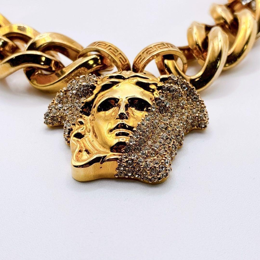 希少 美品✨VERSACE パラッツォディア メデューサ クリスタル ネックレス
