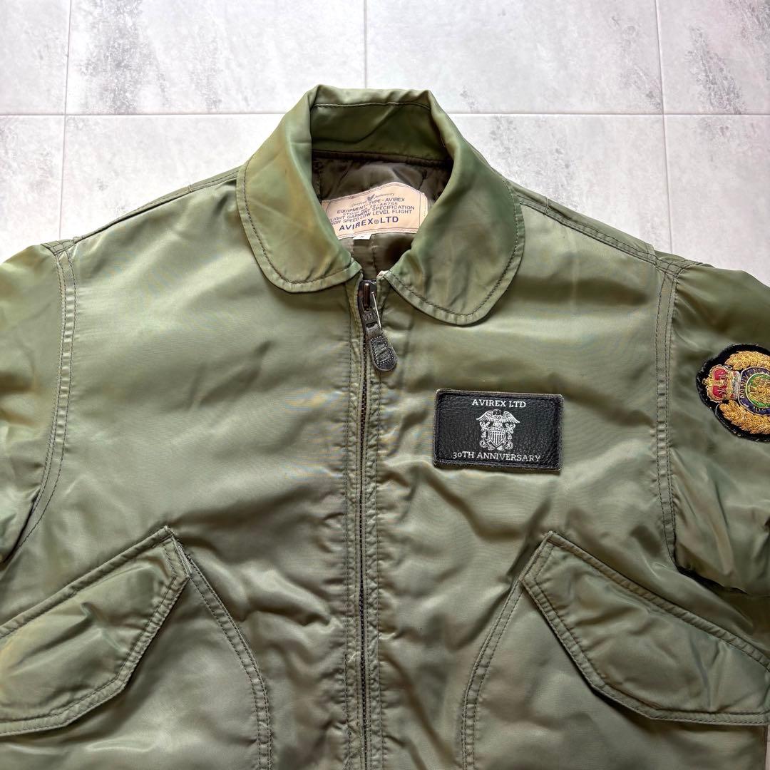 【名品図鑑】アヴィレックス CWU-45P フライトジャケット 短丈 セージ S