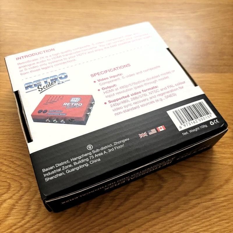 RetroScaler 2x　低遅延　HDMI コンバーター　レッド