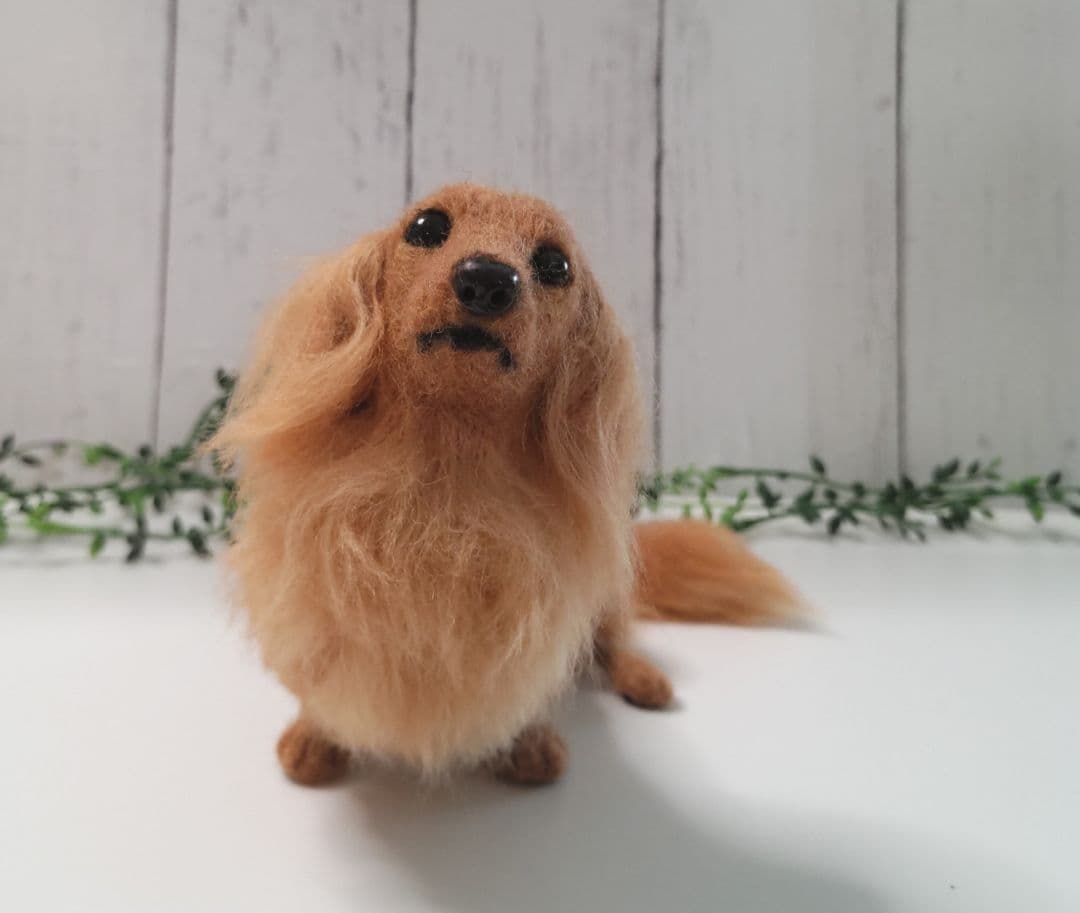 ミニチュアダックス♡レッド♡羊毛フェルト♡ハンドメイド♪