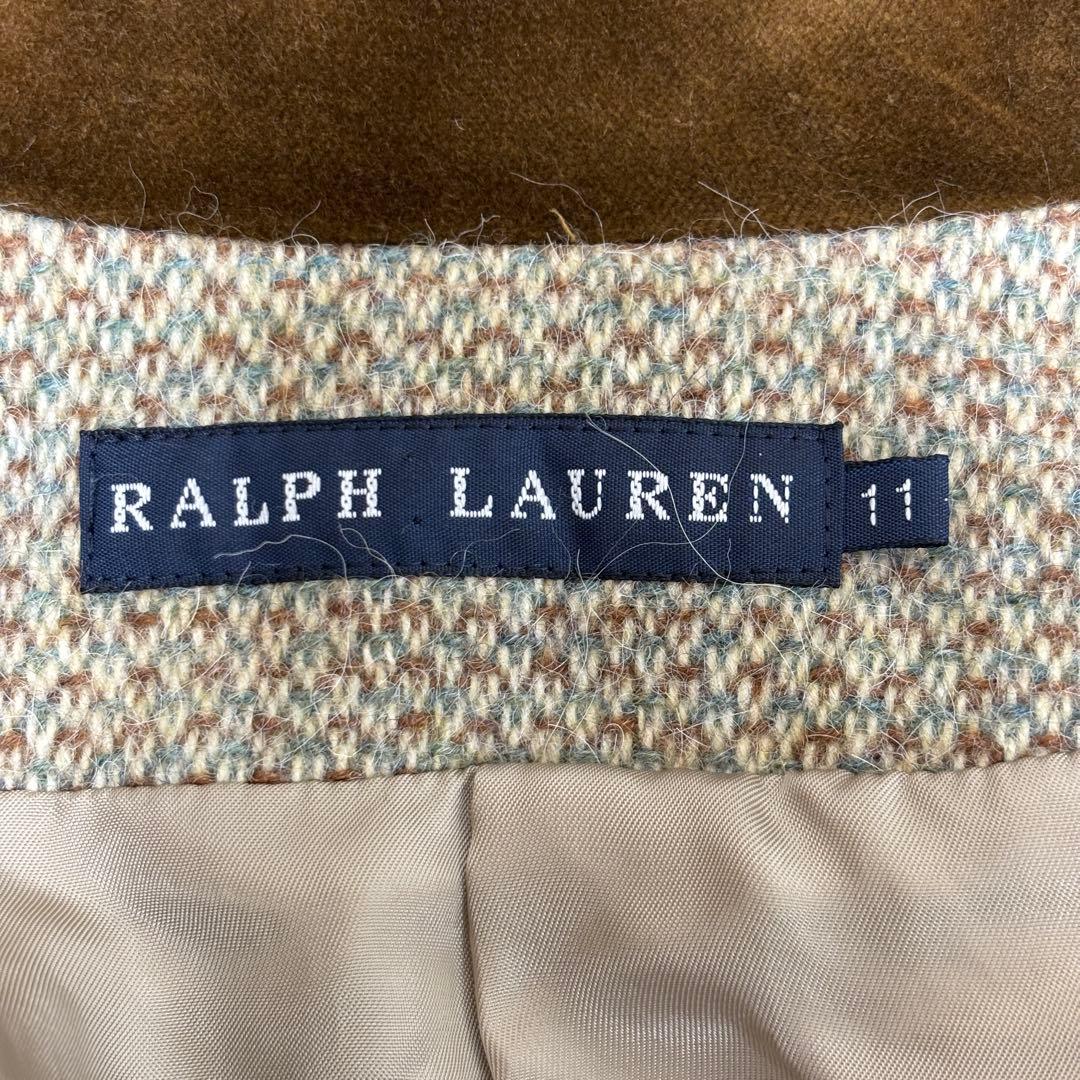 ★美品★RALPH LAUREN ベージュ ツイード テーラードジャケット
