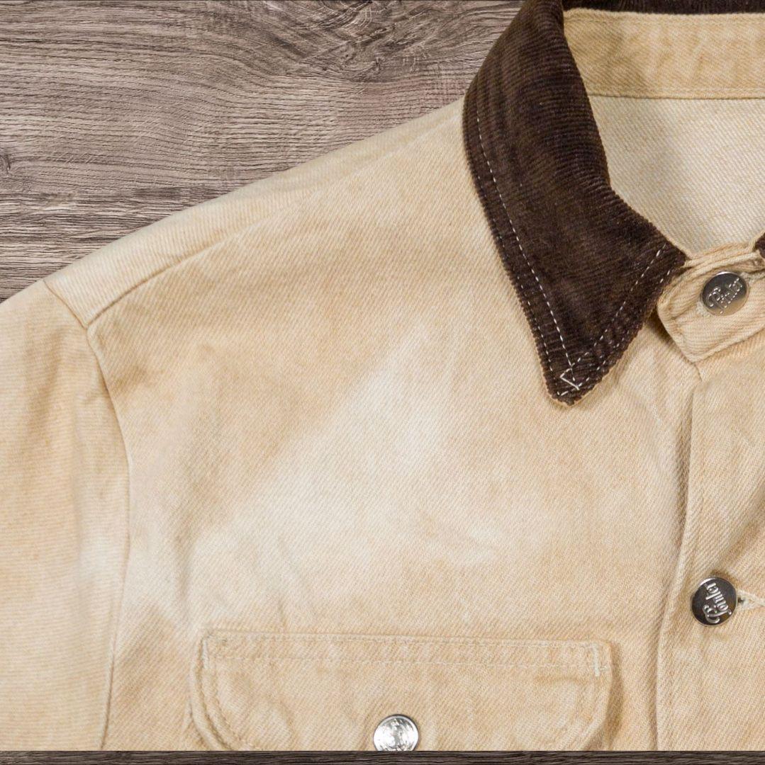 ✸90's✸ポインター✸カバーオール✸アメリカ製✸襟コーデュロイ✸サンフェード