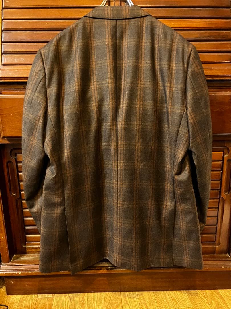 美品　Savile Row ブラウンチェック テーラード　ジャケット　スーツ
